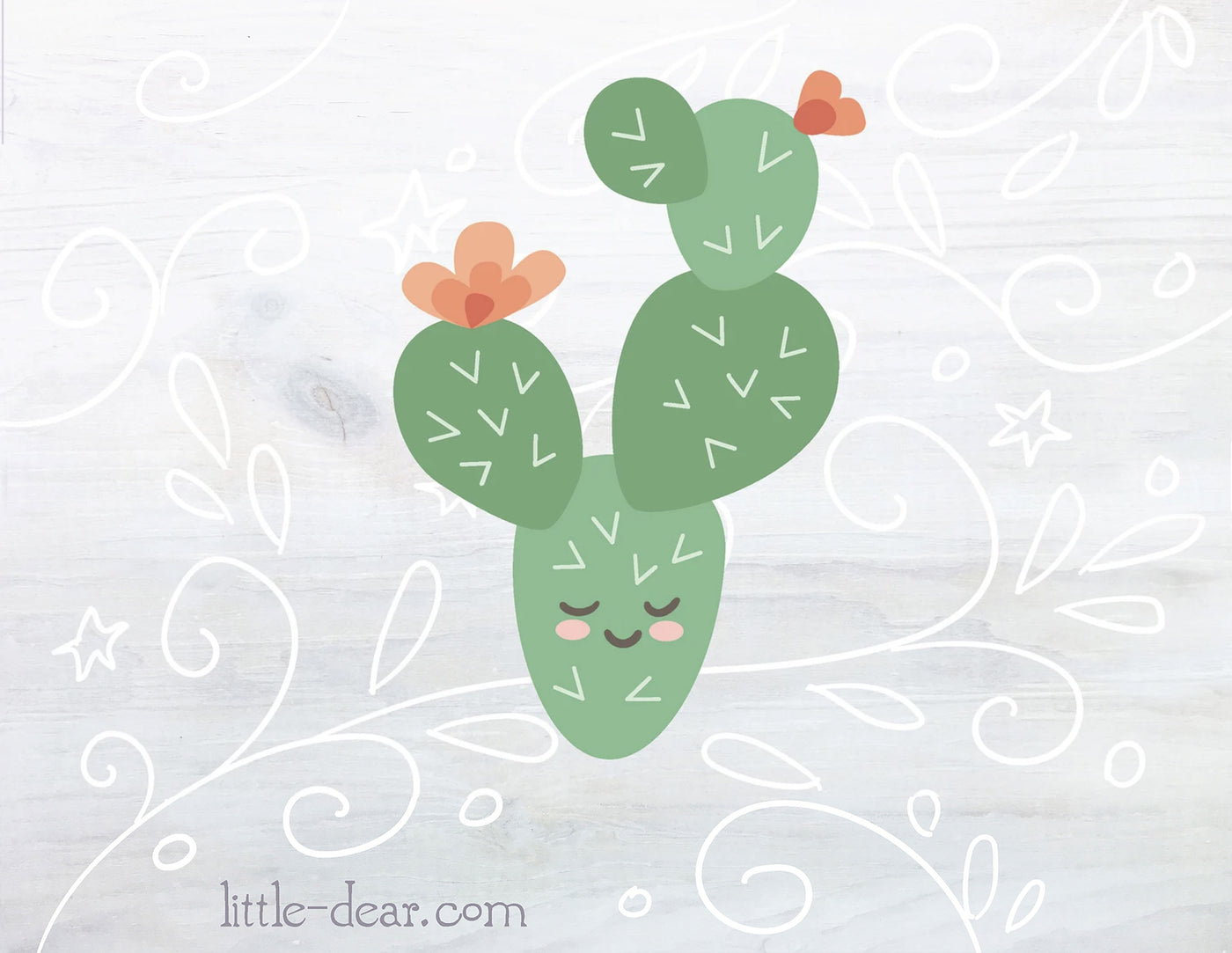 SVG Prickly Pear Cactus 1 cut file for Cricut, Silhouette, PNG, JPG