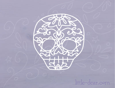SVG Calavera Skull cut file for Cricut, Silhouette, PNG, JPG