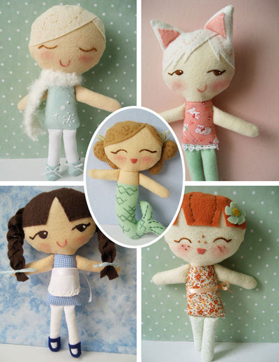 Lolly Dollies Felt Doll plush sewing pattern