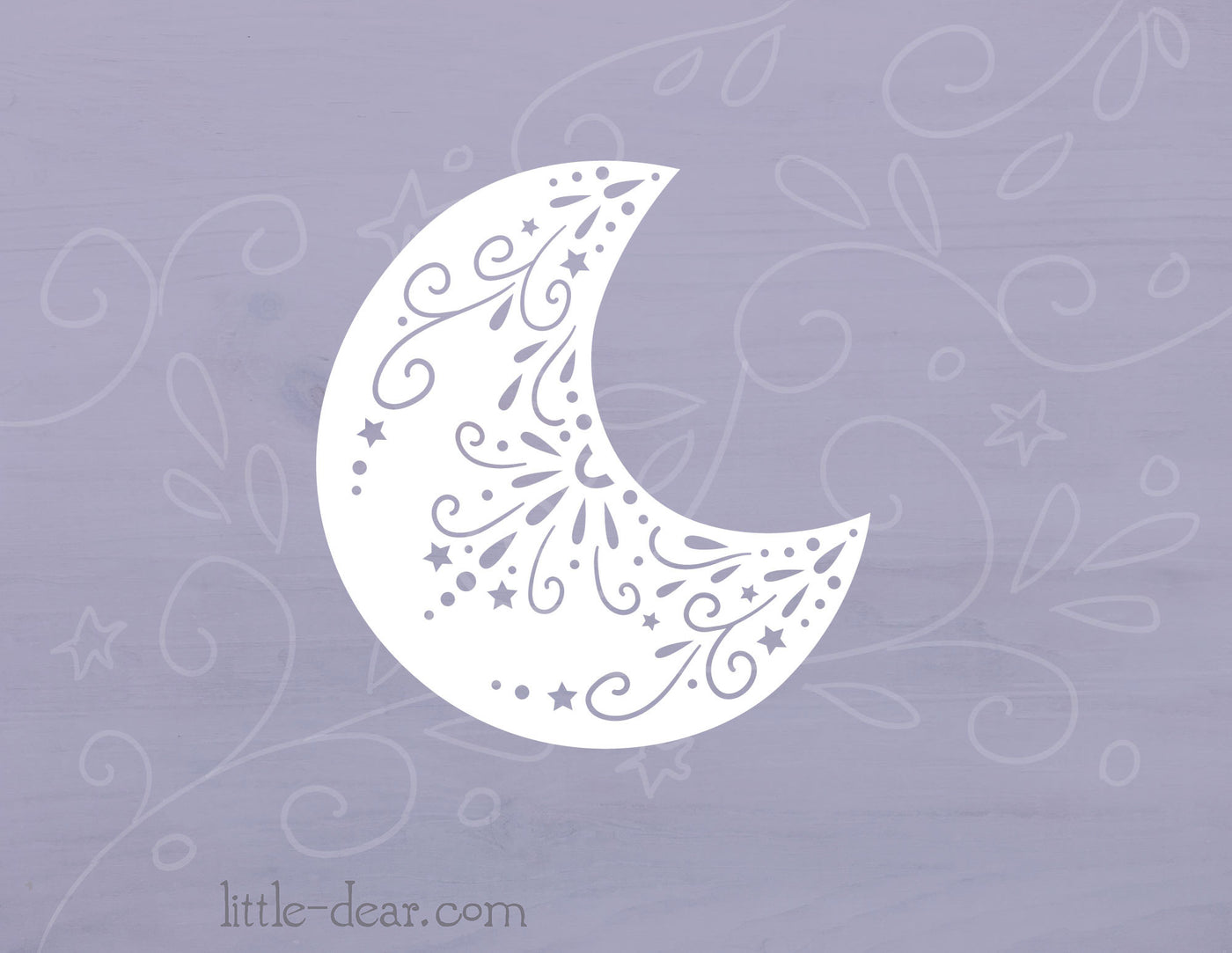 SVG Crescent Moon mandala cut file for Cricut, Silhouette, PNG, JPG