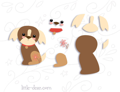 SVG Dog cut file for Cricut, Silhouette, PNG, JPG
