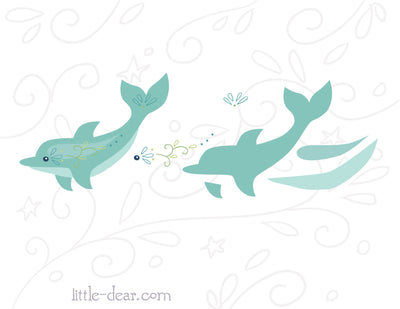 SVG Dolphin cut file for Cricut, Silhouette, PNG, JPG