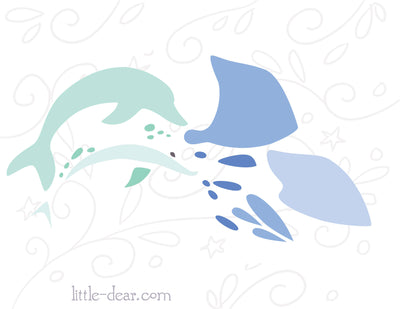 SVG Dolphlutter dolphin butterfly cut file for Cricut, Silhouette, PNG, JPG
