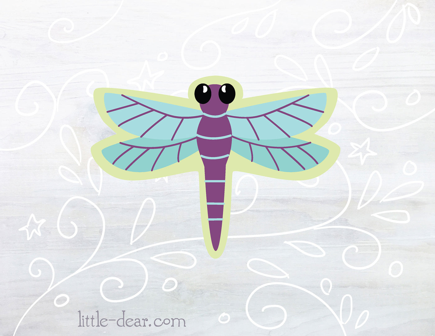 SVG Dragonfly cut file for Cricut, Silhouette, PNG, JPG cute bug clip art