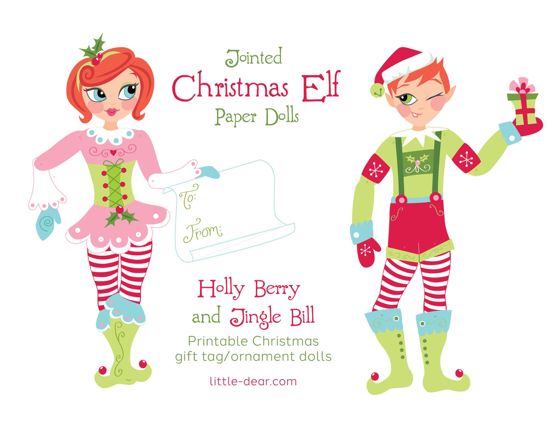 Christmas Elves DIY jointed paper dolls printable PDF – Little Dear Shop christmas-elves-diy-jointed-paper-dolls-printable-pdf-little-dear-shop
