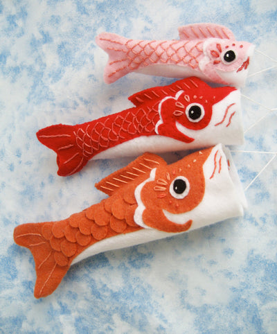 Koinobori Fish Flag felt sewing pattern