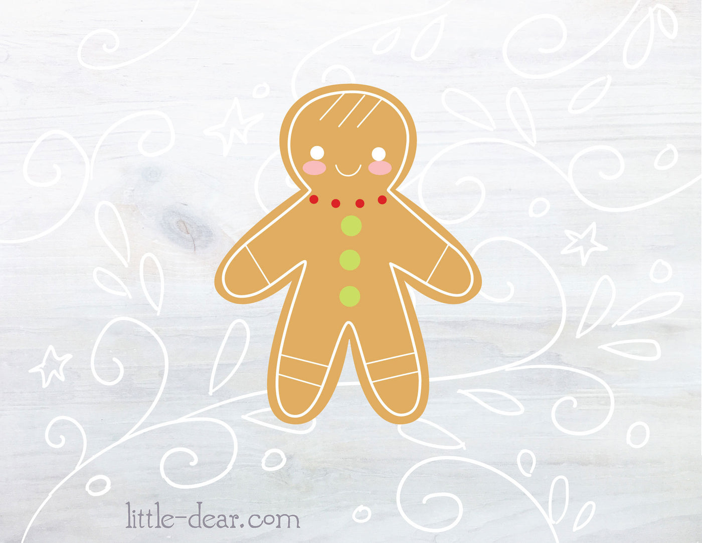SVG Gingerbread Man cut files for Cricut, Silhouette, PNG, JPG