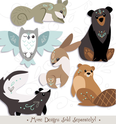 SVG Beaver, woodland animals cut file for Cricut, Silhouette, PNG, JPG