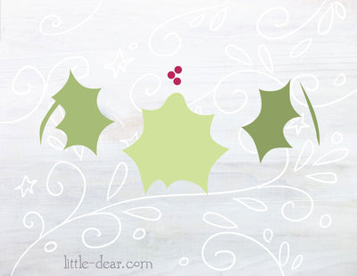 SVG Christmas Holly leaves and berries cut files for Cricut, Silhouette, PNG, JPG
