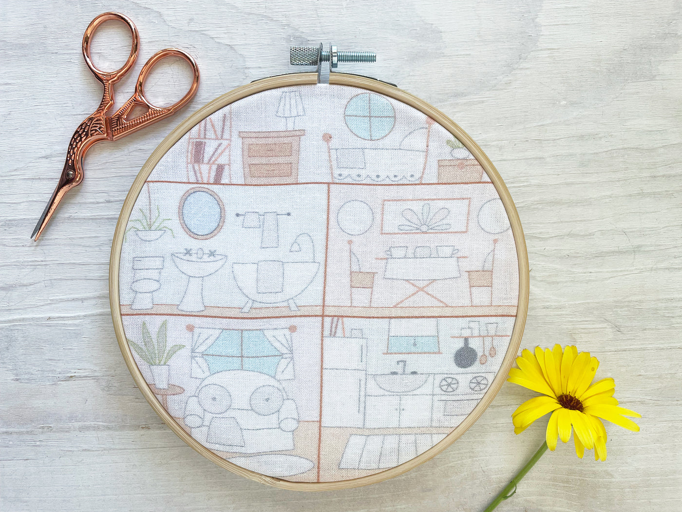 Little House Hand Embroidery Sampler