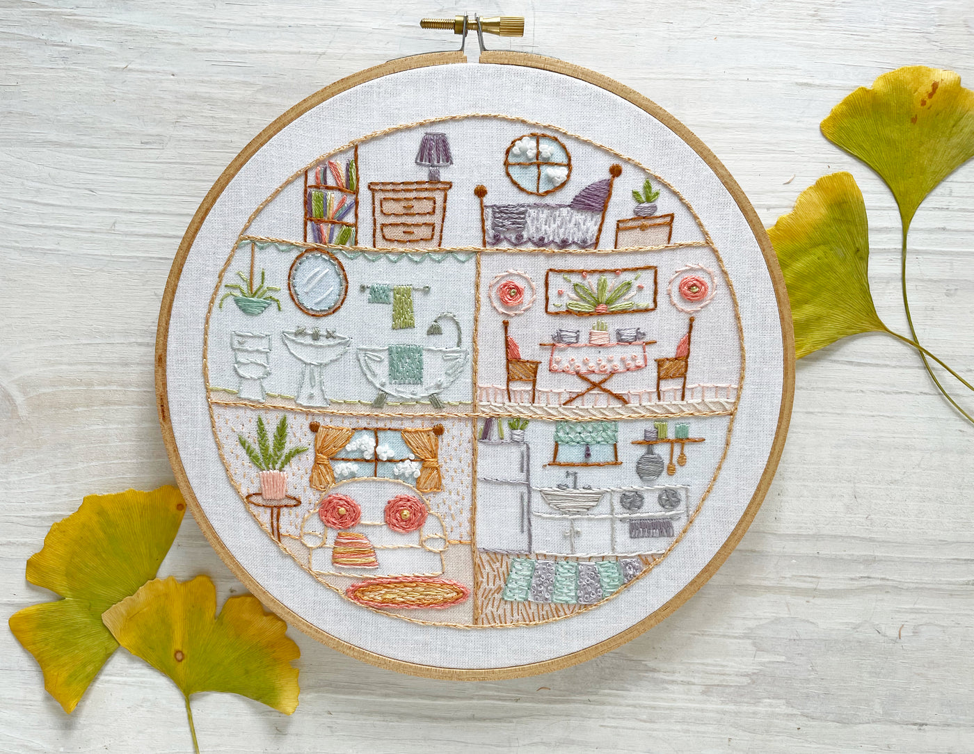 Little House Beginner Hand Embroidery pattern