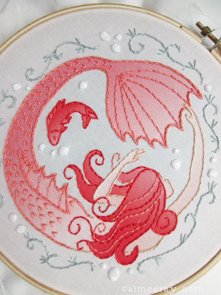Mermaid Beginner Hand Embroidery Full Kit