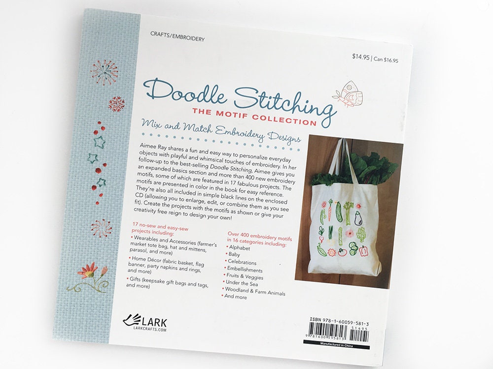 Doodle Stitching Transfer Pack Book by Aimee Ray, Iron on Transfer