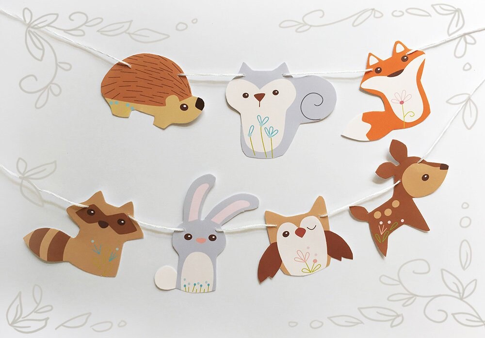 Woodland Animals set 1 printable SVG craft files