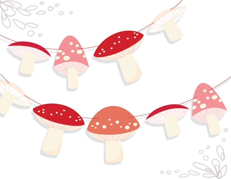 Mushrooms printable SVG woodland fairy craft files