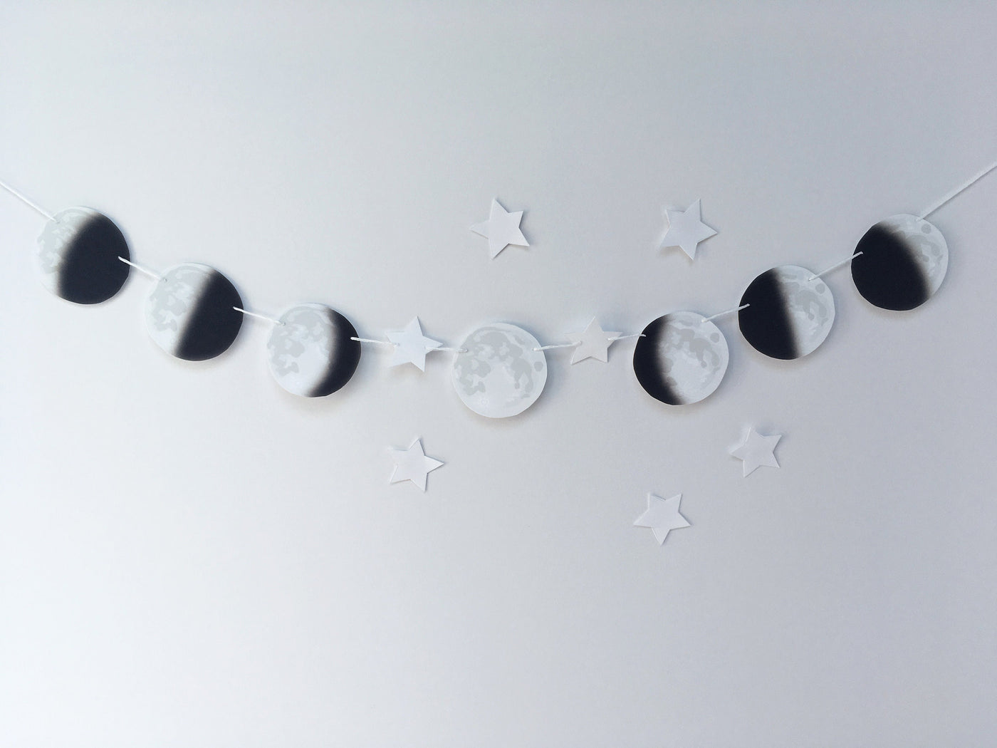 Printable Moon Phases and Stars night sky garland