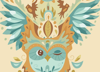 Owl Wings bohemian printable wall art