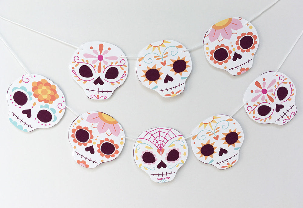 Dia de los Muertos, Day of the Dead Sugar Skull Calavera printable SVG