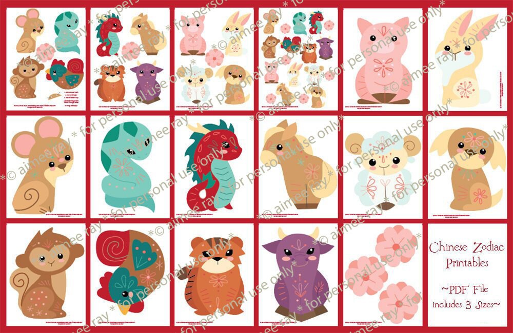 chinese-new-year-zodiac-animals-printable-svg-for-party-decor-and-craf-little-dear-shop for Free Printable Chinese Zodiac Animals Chinese New Year Zodiac Animals printable SVG for party decor and craf – Little Dear Shop for Free Printable Chinese Zodiac Animals