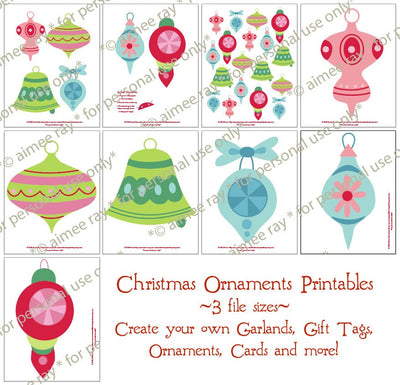 Four sets of Printable/ SVG Christmas Party Decorations