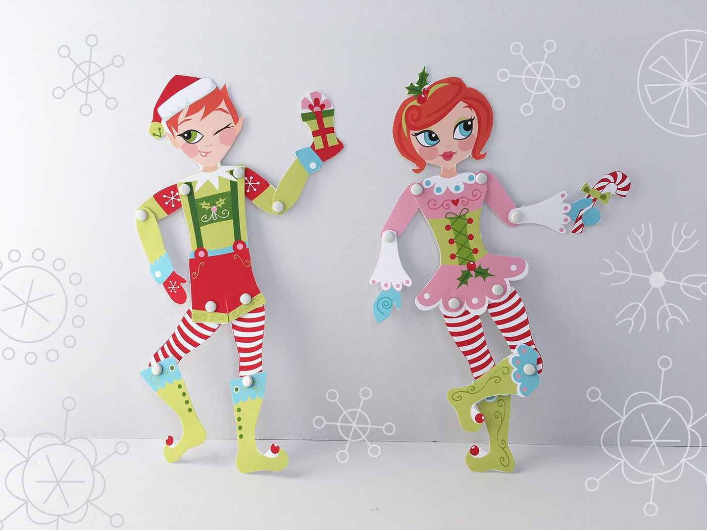 Christmas Elves DIY jointed paper dolls printable PDF – Little Dear Shop christmas-elves-diy-jointed-paper-dolls-printable-pdf-little-dear-shop