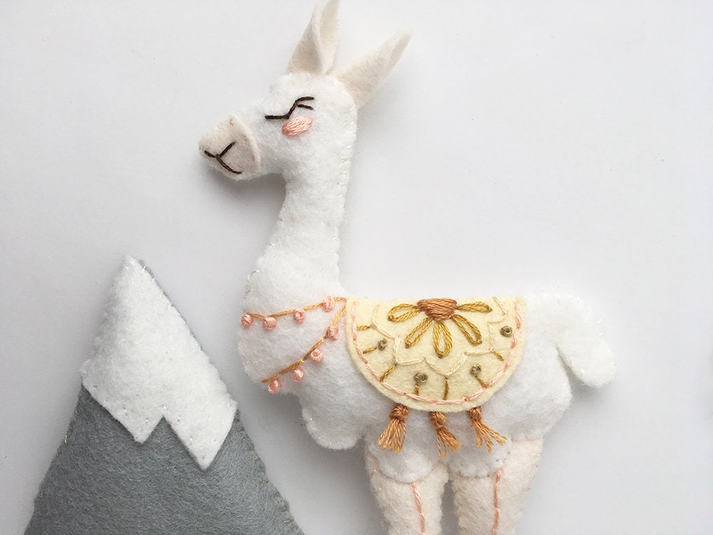 Llama Plush Felt Animals sewing pattern