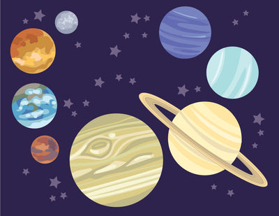 Printable Solar System, 8 planets for your Outer Space Galaxy party