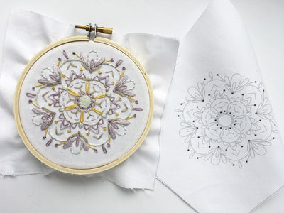 Mini Flower Mandala Floral Hand Embroidery pattern download