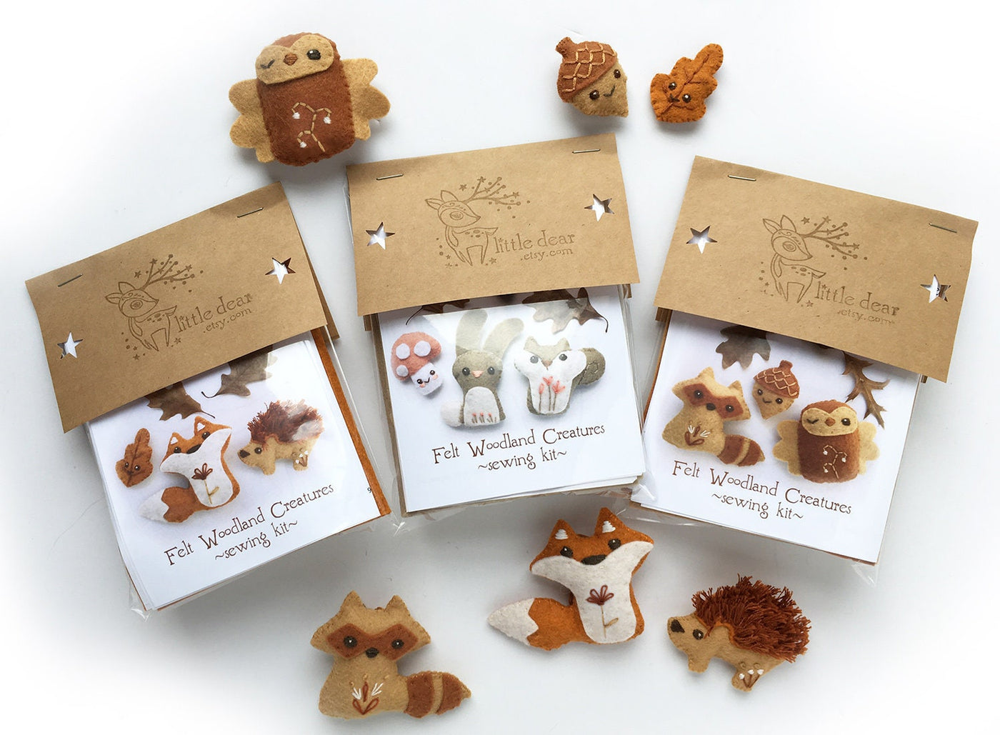 Hinkler: Sew-Sweet Woodland Friends - DIY Sewing Craft Kit, Create 4  Stuffed Felt Animals, Learn How to Sew, Activity Kit for Adults & Kids 