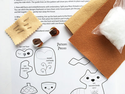 Sew Your Own Woodland Creatures with this Mini Felt Animals Sewing Kit
