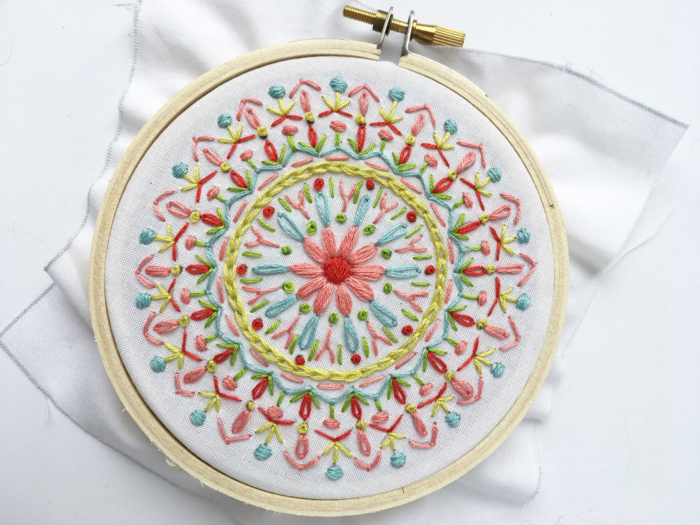 Mini Mandala Beginner Hand Little Dear Sampler fabric Embroidery Shop –
