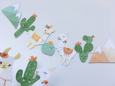 Llama Cactus Mountain Party printable/ SVG