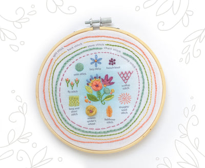 Stitch Sampler Beginner Embroidery fabric sampler