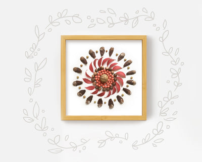 Autumn Flame Mandala Circle of Life printable wall art