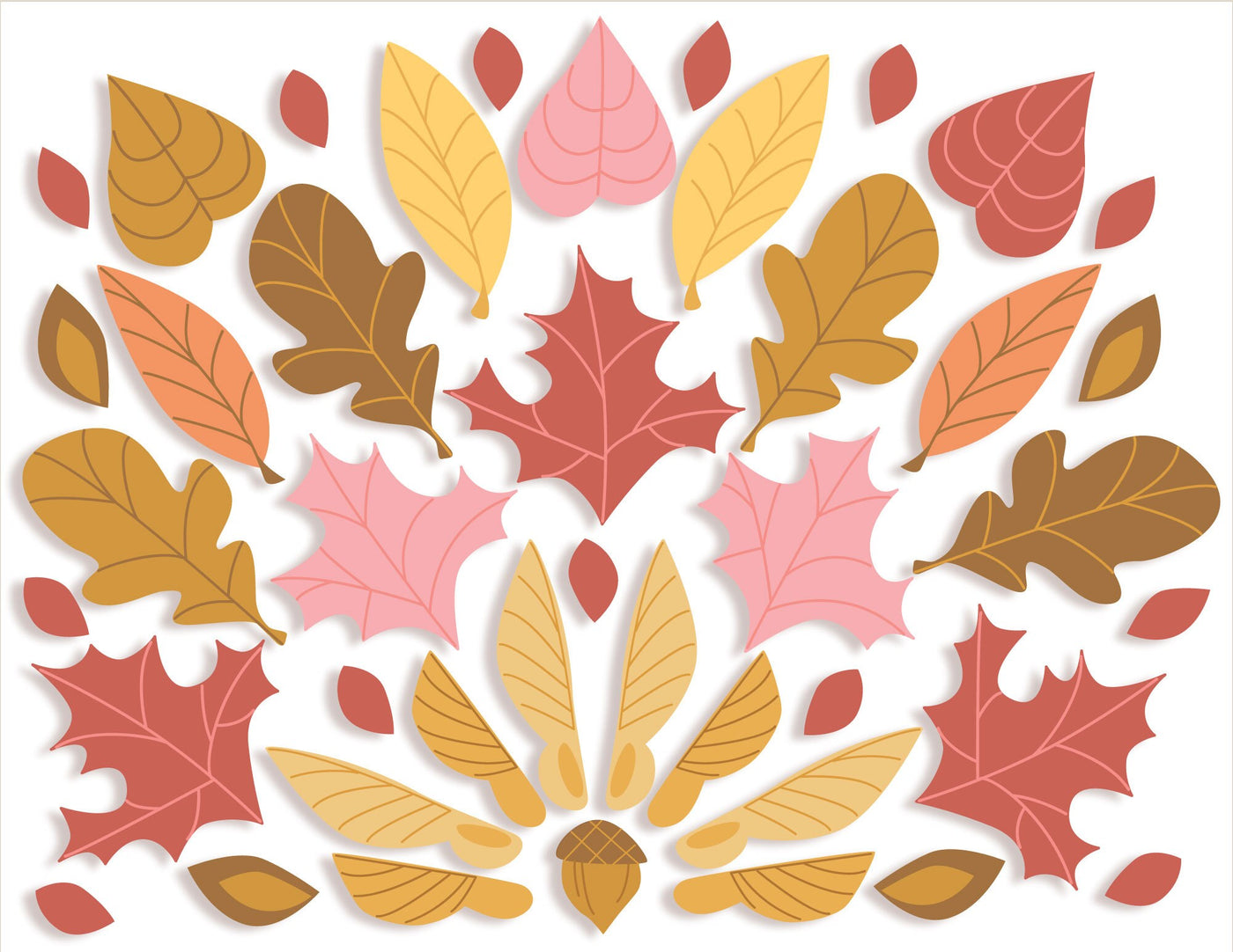 Autumn Fall Leaves decor printable/ SVG craft files for Garlands, Wreaths and more