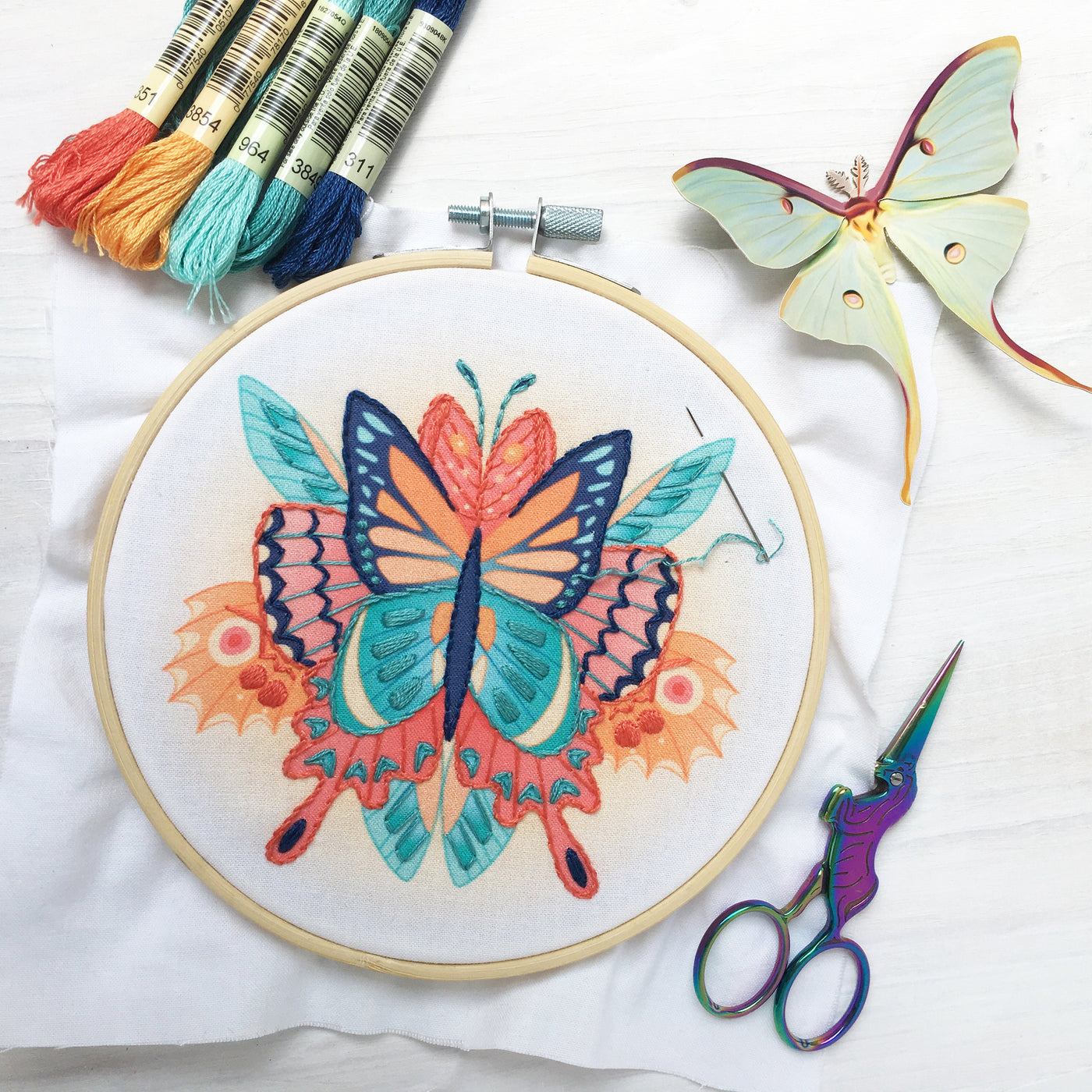 Butterfly Wings Hand Embroidery pattern PDF download