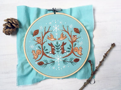Winter Woodland Beginner Hand Embroidery pattern download