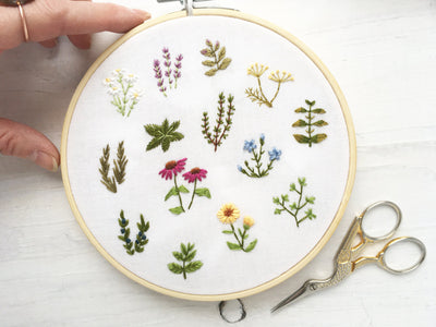 Tiny Herbs Hand Embroidery pattern download