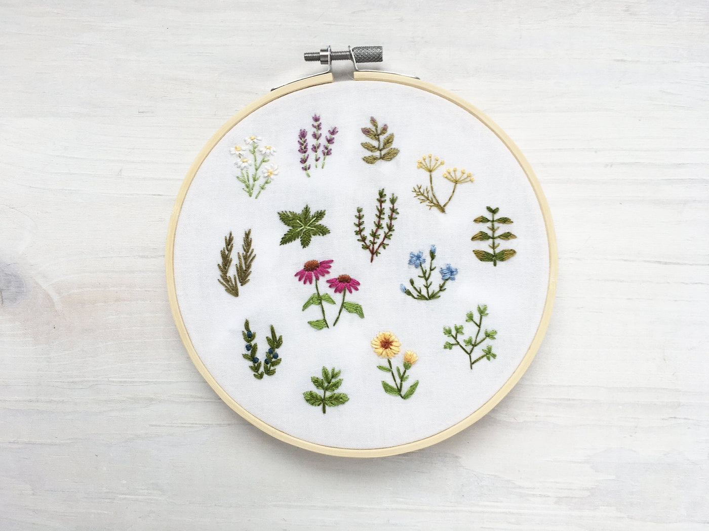 Tiny Herbs Hand Embroidery pattern download
