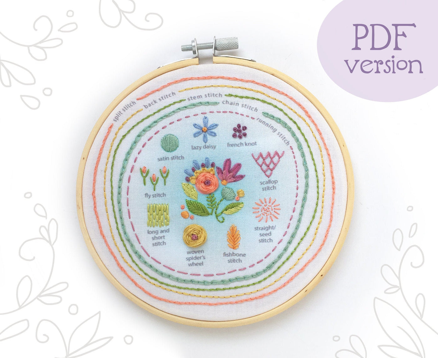 Bundle - Stitch Sampler Embroidery Patterns with Instructions