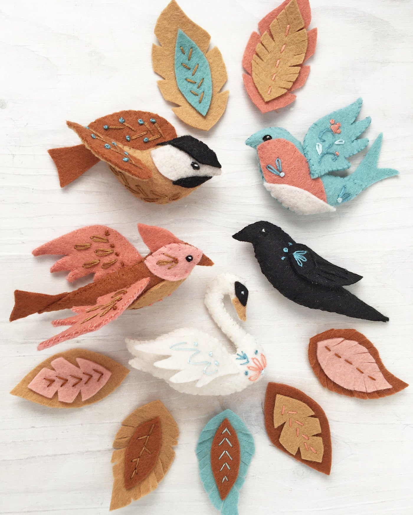Felt Feathers for Crafts, Feather for Card Making, Felt Die Cuts