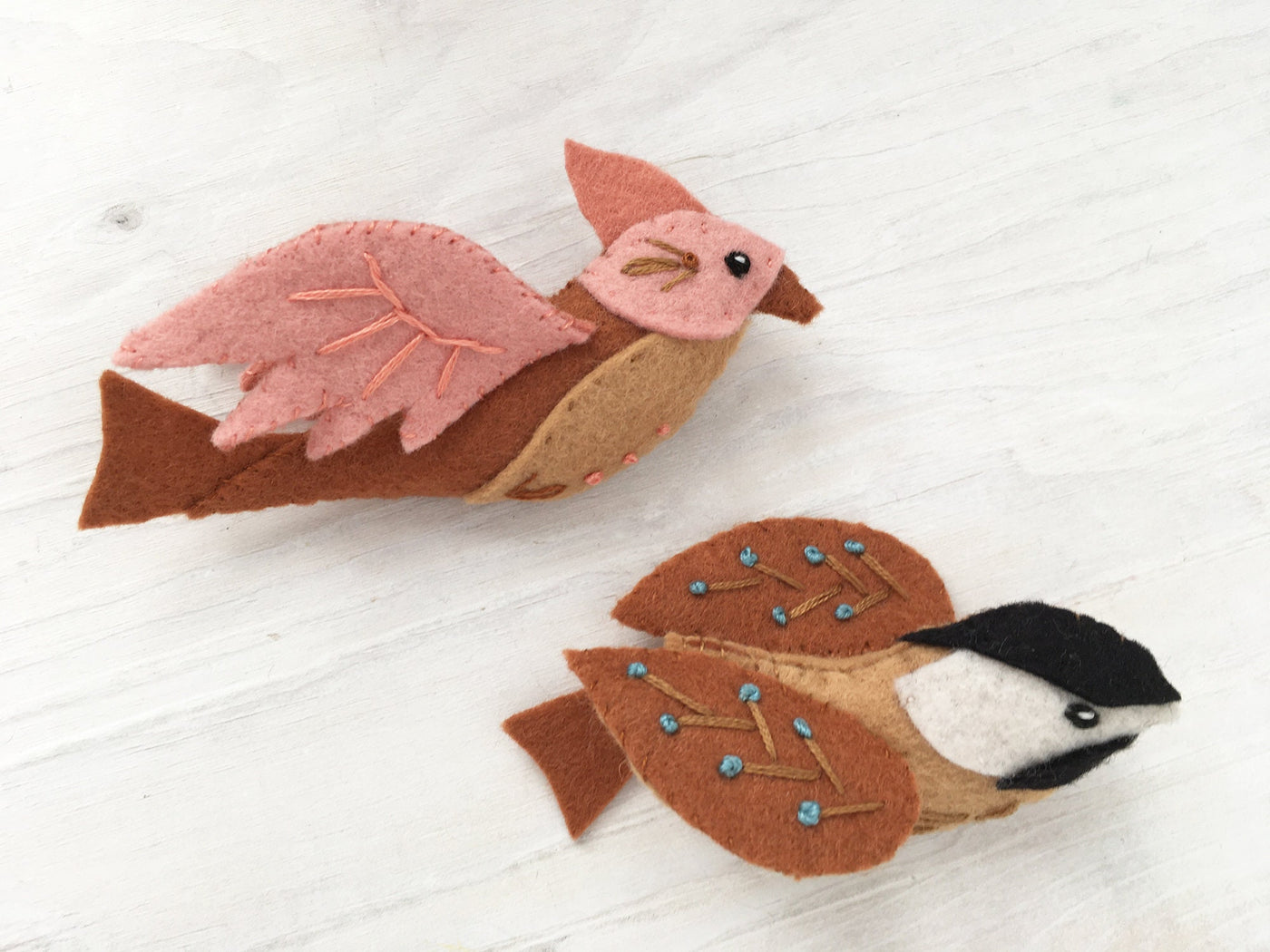 Birds and Feathers felt animals Sewing Pattern