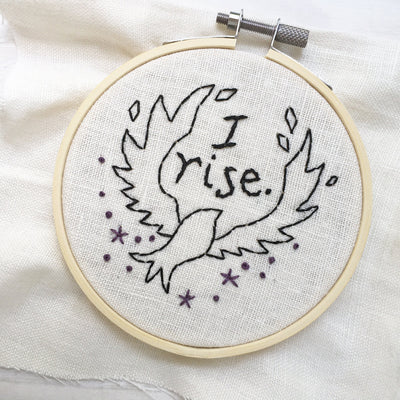 Donation "I rise"  Black Lives Hand Embroidery Pattern