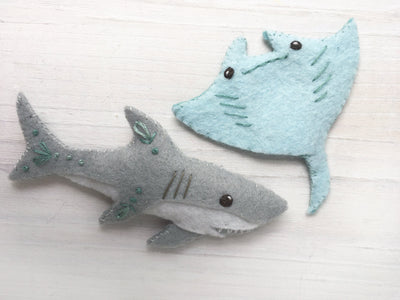 Sea Creatures felt Sewing Pattern set 3