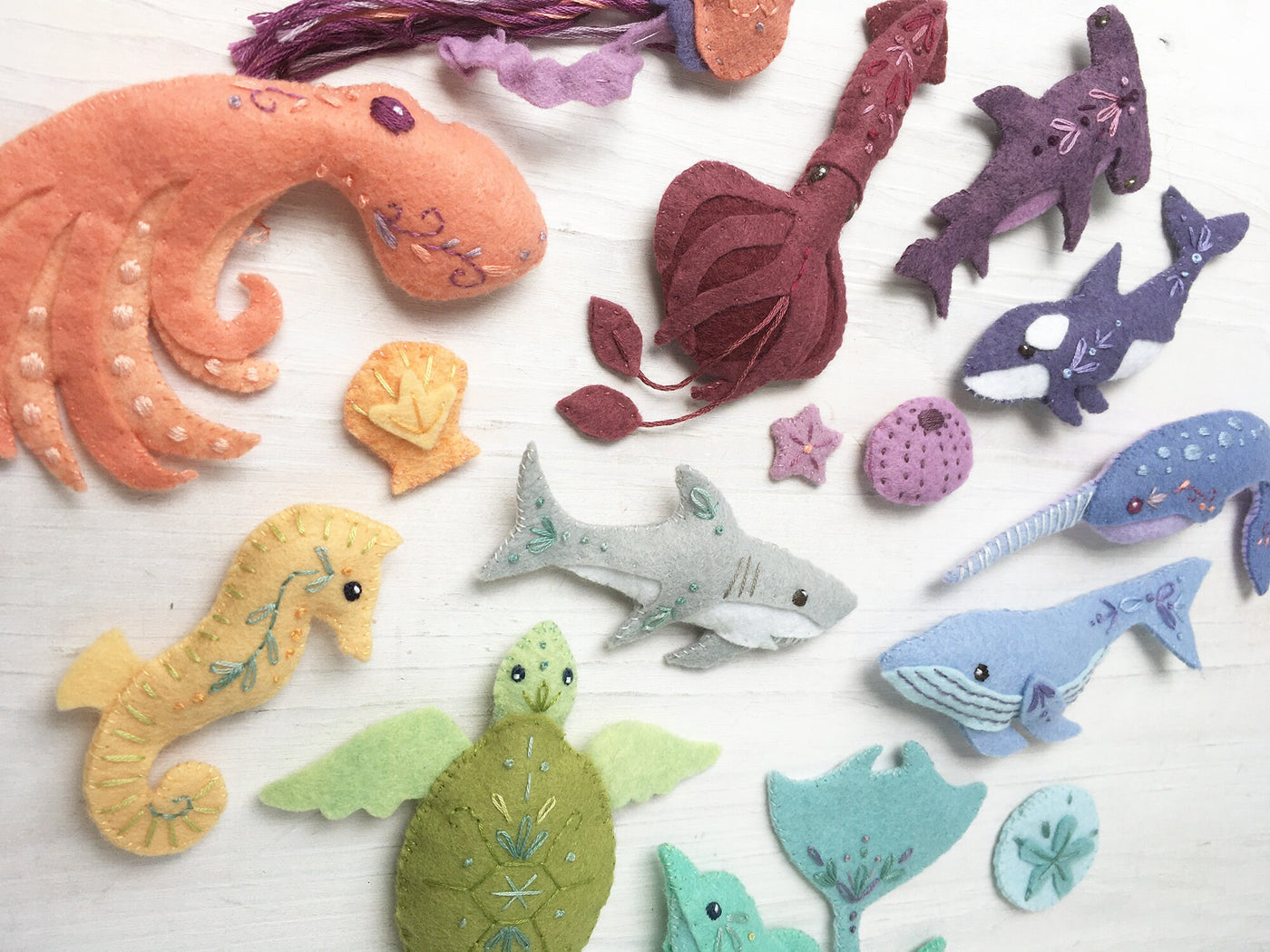 12  Sea Creatures Felt Animals sewing pattern