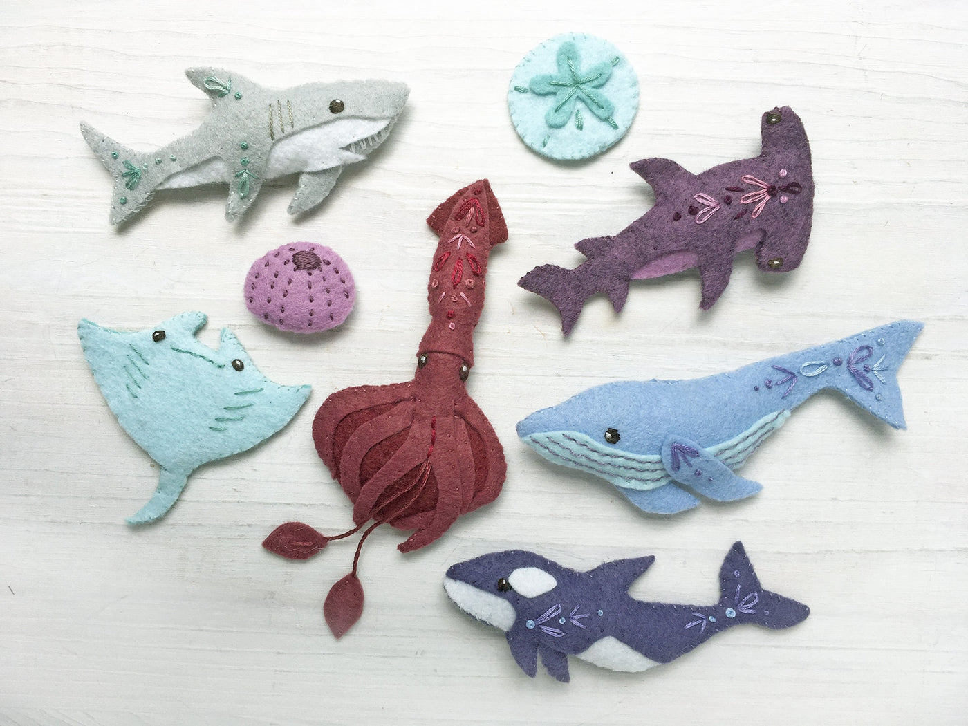 12  Sea Creatures Felt Animals sewing pattern