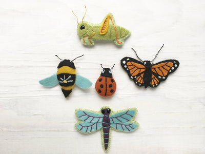 Beautiful Bugs felt animals sewing pattern
