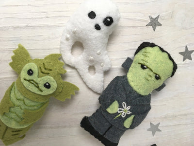 Movie Monsters set 1 Halloween felt plush sewing pattern