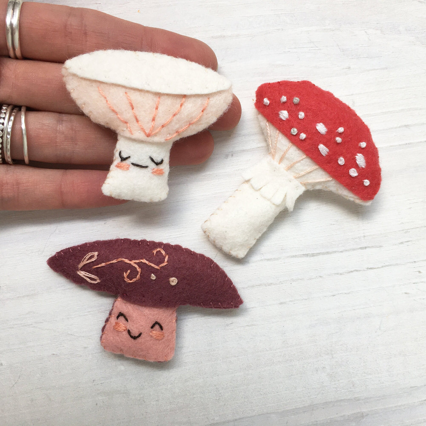 Felt Mushrooms plush sewing pattern