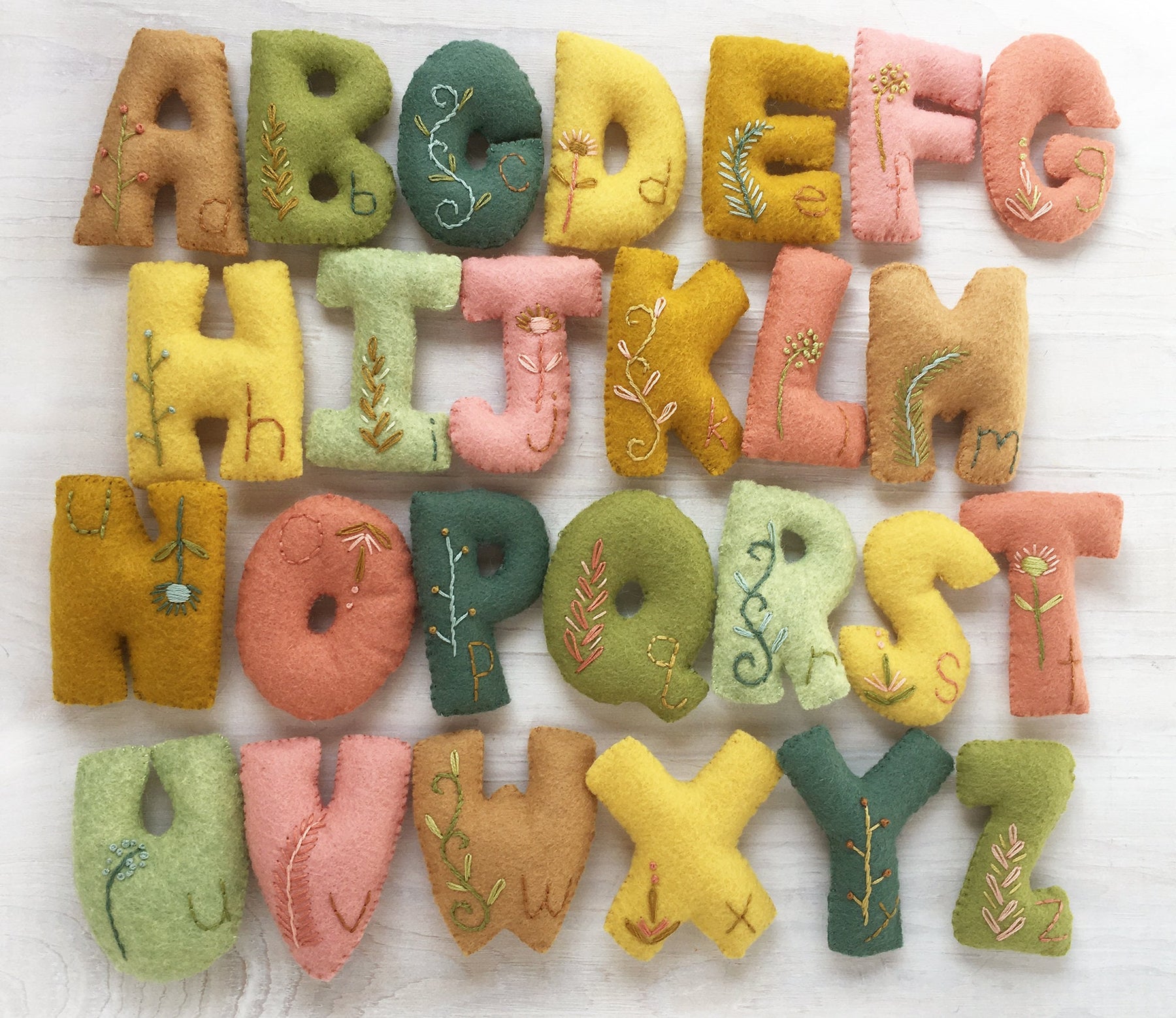 ABC Felt Plush Sewing pattern, Alphabet felt garland – Little Dear Shop